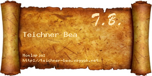 Teichner Bea névjegykártya